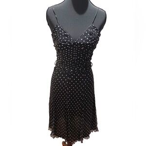 Elegant Black Polka Dot Dress
